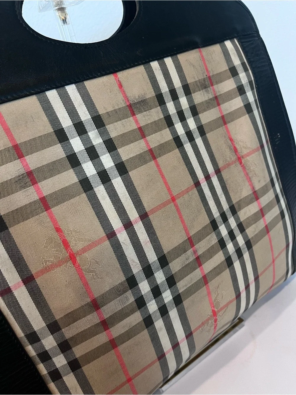 BURBERRY VINTAGE UNISEX TOP HANDLE CHECK BAG